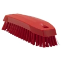 Vikan Red Scrubbing Brush with 20 mm Polyester Bristle Length, 50 mm Width, 165 mm Length, Model 35874