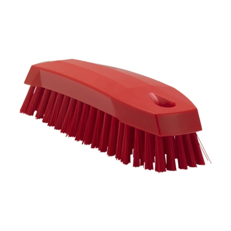 Vikan Red Scrubbing Brush with 20 mm Polyester Bristle Length, 50 mm Width, 165 mm Length, Model 35874