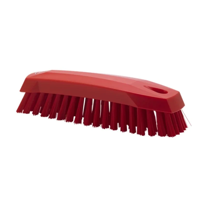 Vikan Red Scrubbing Brush with 20 mm Polyester Bristle Length, 50 mm Width, 165 mm Length, Model 35874