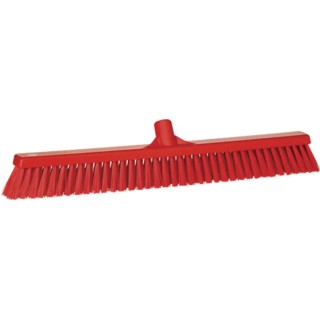 Vikan Broom for Dry Areas and Wet Areas Medium Hardness Bristles Red 610mm Width 70mm Depth 31944