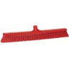Vikan Broom for Dry Areas and Wet Areas Medium Hardness Bristles Red 610mm Width 70mm Depth 31944