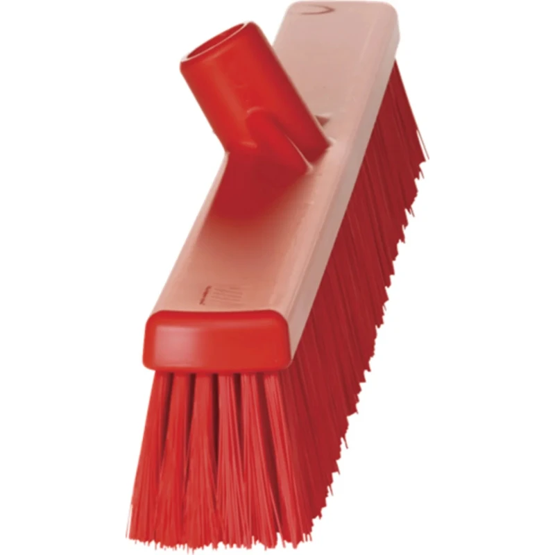 Vikan Broom for Dry Areas and Wet Areas Medium Hardness Bristles Red 610mm Width 70mm Depth 31944