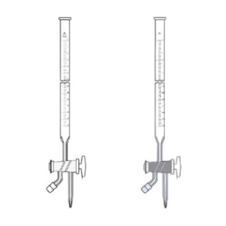 Burettes Double Oblique Bore Glass Key 3-Way Stopcock Lab image-1