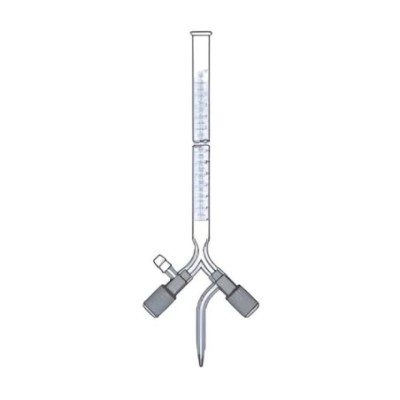 Burettes 3-Way Bore Screw Type PTFE Needle Valve Lab image-1