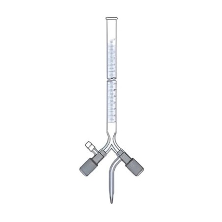 Burettes 3-Way Bore Screw Type PTFE Needle Valve Lab image-1