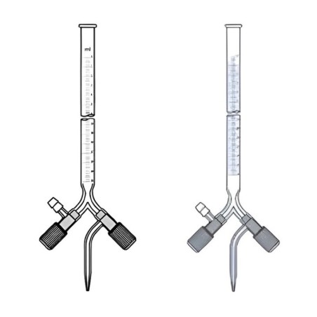Burettes 3-Way Bore PTFE Needle Valve Stopcock for Lab image-1