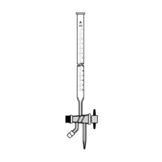 Burettes Double Oblique Bore PTFE Key 3-Way Stopcock Lab image-1