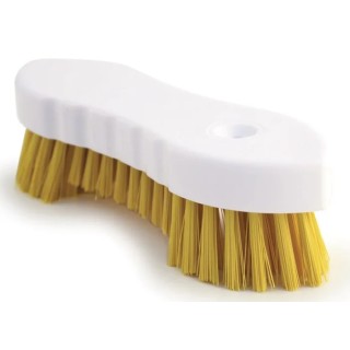 RS PRO White Scrubbing Brush Yellow Polyethylene Terephthalate Bristle Material Hand Brush 205mm Width 178-7671