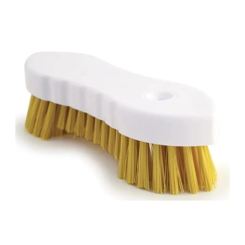 RS PRO White Scrubbing Brush Yellow Polyethylene Terephthalate Bristle Material Hand Brush 205mm Width 178-7671