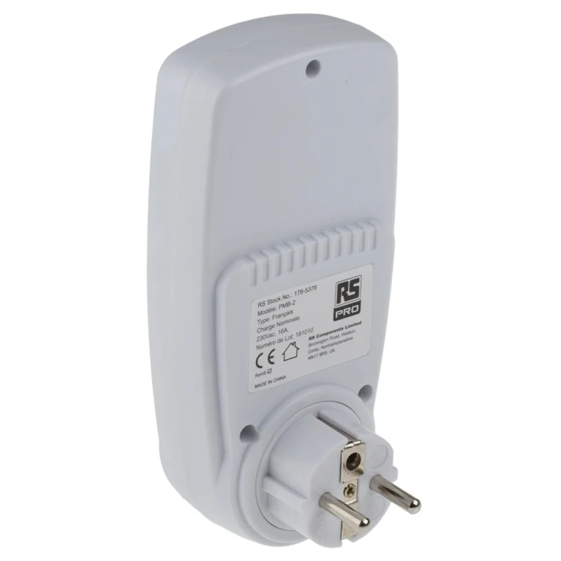 RS PRO Digital LCD Energy Meter with 1 Input 230V 50Hz Max 16A, Model 178-5376
