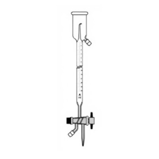 Burettes Overflow Cup Auto Zero Double Oblique Bore PTFE Lab image-1