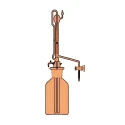 Amber Burettes Auto Zero Glass Key Stopcock on Reservoir Lab image-1