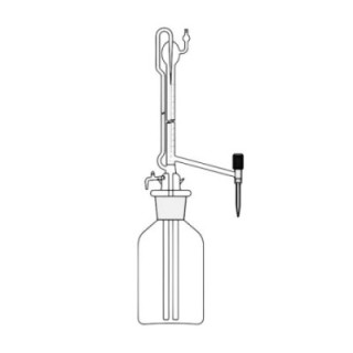 Burettes Auto Zero Screw PTFE Needle Valve Stopcock Reservoir Lab image-1