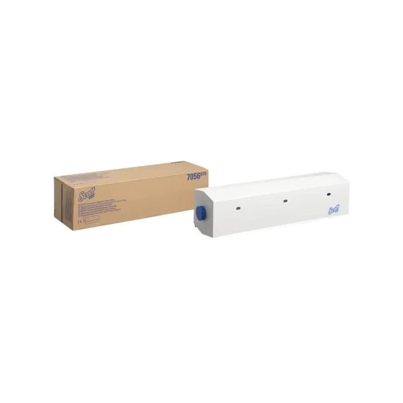 SCOTT Wipe Dispenser Wall Manual White Small Roll 560mm Width 148mm Height 150mm Depth 7056