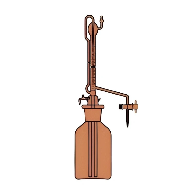 Amber Burettes Auto Zero PTFE Key Stopcock on Reservoir Lab image-1