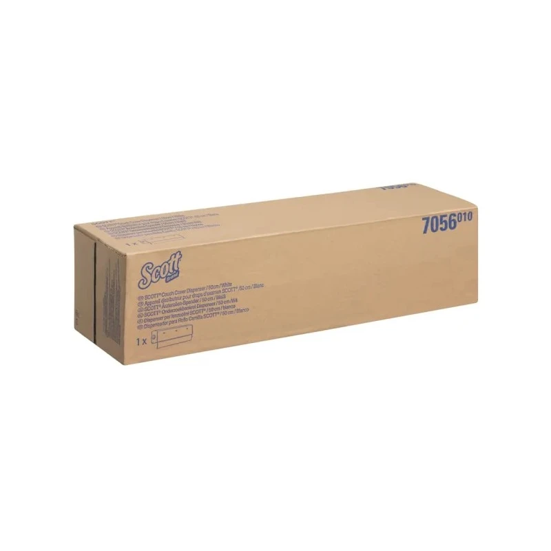 SCOTT Wipe Dispenser Wall Manual White Small Roll 560mm Width 148mm Height 150mm Depth 7056