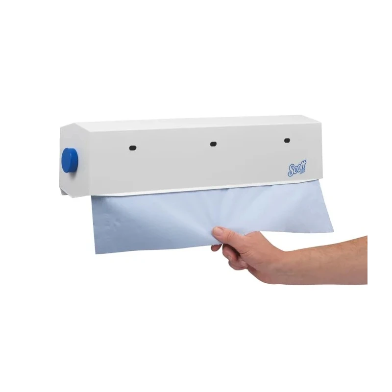SCOTT Wipe Dispenser Wall Manual White Small Roll 560mm Width 148mm Height 150mm Depth 7056