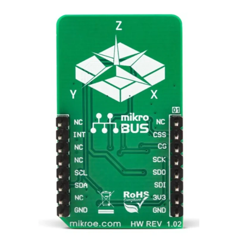MikroElektronika 3D Hall 5 Click Magnetic Field Sensor Evaluation Board MIKROE-3197