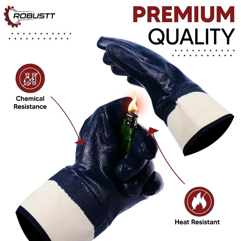 Buy Robustt PVC Coated Polyester Gloves Open Cuff - Pack of 100