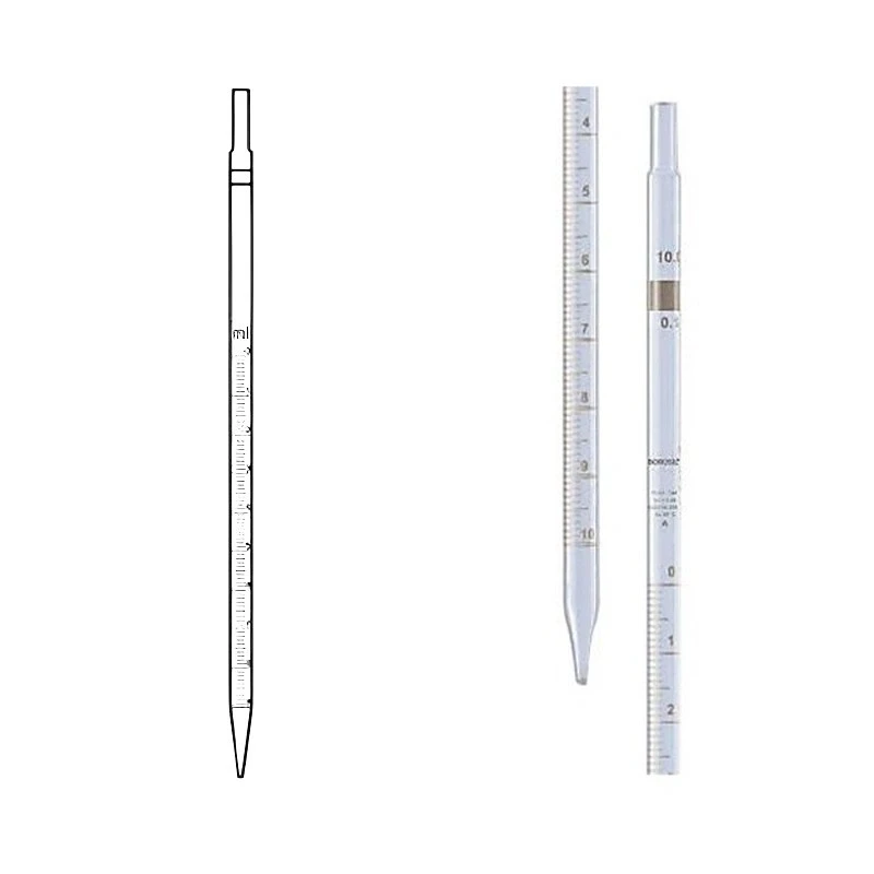 Pipettes Measuring Graduated Mohr Type Colour Coded for lab image-1