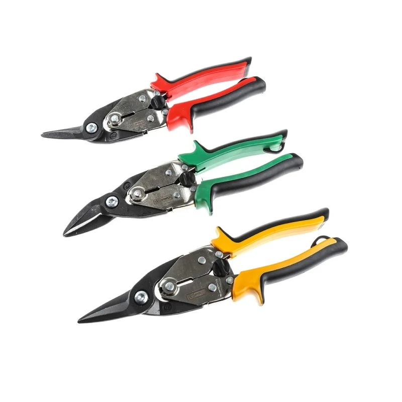 RS PRO 250mm Aviation Snips Set for Wire, 3 Piece Shears Set with Comfort Grip Handles 182-9988