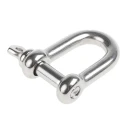 RS PRO Stainless Steel D-Shackle 8mm Diameter, Screw Pin, Safe Working Load 0.15t 183-5920