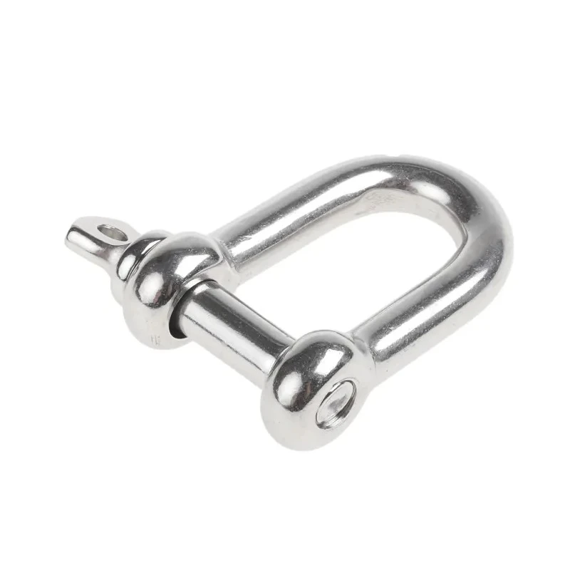 RS PRO Stainless Steel D-Shackle 8mm Diameter, Screw Pin, Safe Working Load 0.15t 183-5920