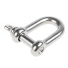 RS PRO Stainless Steel D-Shackle 8mm Diameter, Screw Pin, Safe Working Load 0.15t 183-5920
