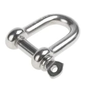 RS PRO Stainless Steel D-Shackle 8mm Diameter, Screw Pin, Safe Working Load 0.15t 183-5920