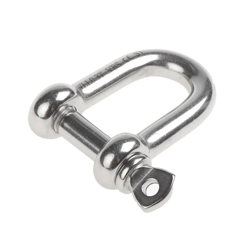 RS PRO Stainless Steel D-Shackle 8mm Diameter, Screw Pin, Safe Working Load 0.15t 183-5920