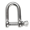 RS PRO Stainless Steel D-Shackle 8mm Diameter, Screw Pin, Safe Working Load 0.15t 183-5920