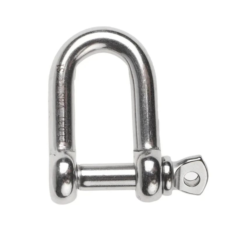 RS PRO Stainless Steel D-Shackle 8mm Diameter, Screw Pin, Safe Working Load 0.15t 183-5920