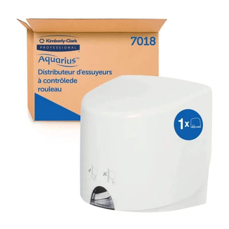 Aquarius Paper Towel Dispenser Wall Manual, Plastic White, Wall Mounting 7018