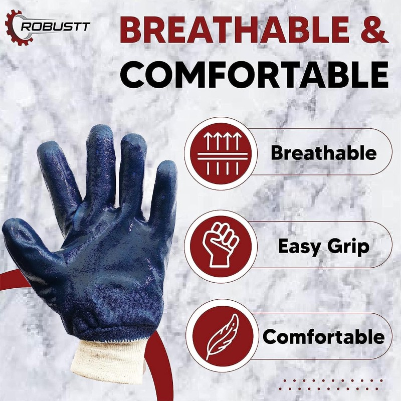 Buy Robustt PVC Coated Polyester Gloves - Pack of 100