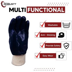 Buy Robustt PVC Coated Polyester Gloves - Pack of 100