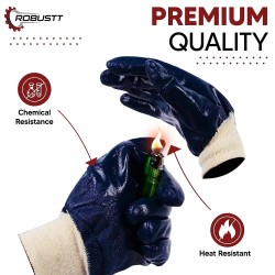 Buy Robustt PVC Coated Polyester Gloves - Pack of 100