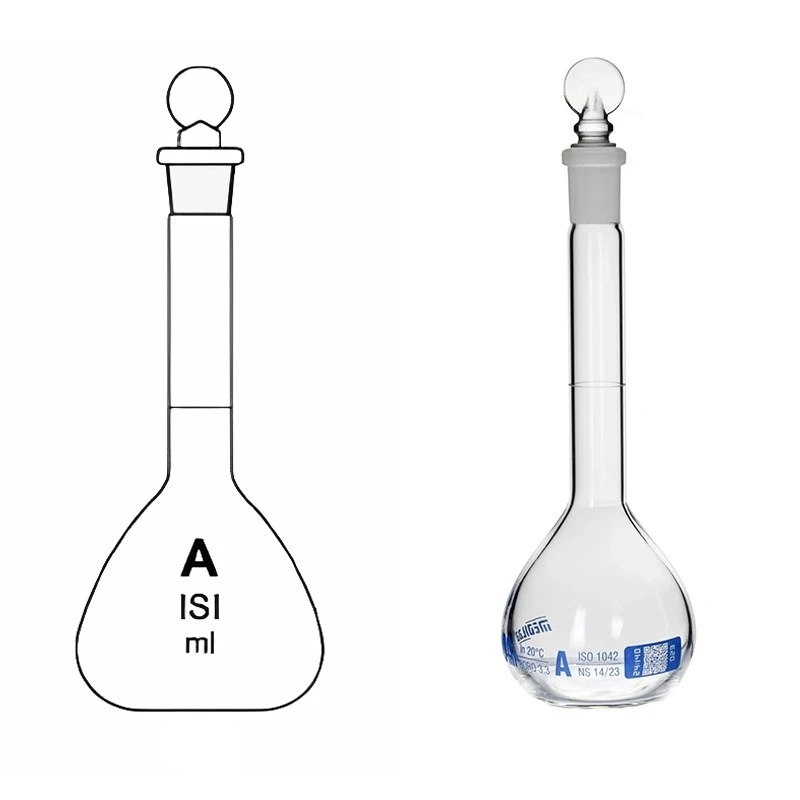 Volumetric Flask With Interchangeable Stopper for lab image-1