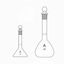 Class A Volumetric Flask With Interchangeable Glass Stopper Lab image-1