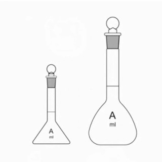 Class A Volumetric Flask With Interchangeable Glass Stopper Lab image-1
