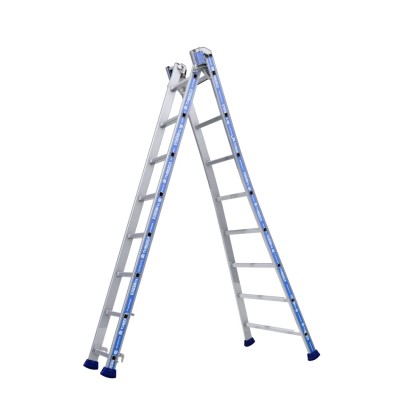 TUBESCA Aluminium 2 Section Combination Ladder Extended Height 4.04m Load Capacity 150kg Model 02442608