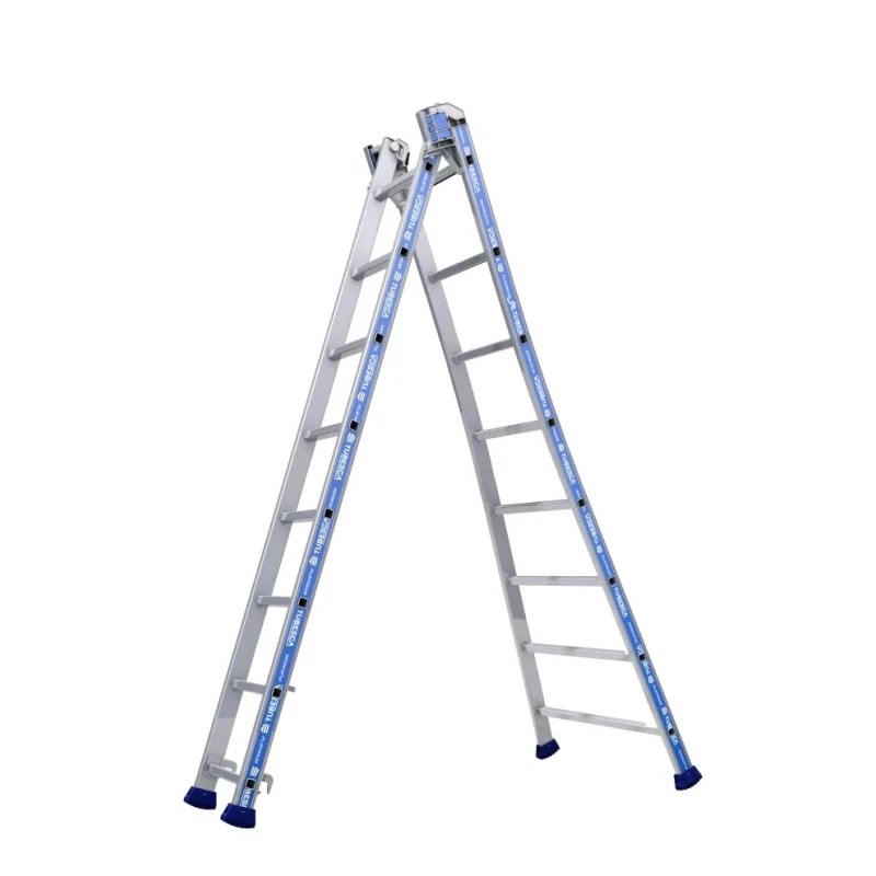 TUBESCA Aluminium 2 Section Combination Ladder Extended Height 4.04m Load Capacity 150kg Model 02442608