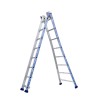 TUBESCA Aluminium 2 Section Combination Ladder Extended Height 4.04m Load Capacity 150kg Model 02442608