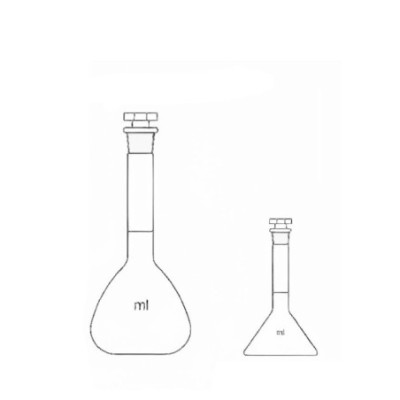 Volumetric Flask With Interchangeable Glass Stopper for lab image-1