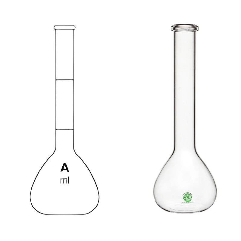 Class A Volumetric Flask Sugar Estimation Two Marks No Stopper Lab image-1