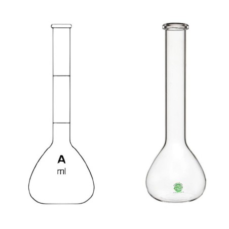 Class A Volumetric Flask Sugar Estimation Two Marks No Stopper Lab image-1