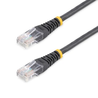 StarTech.com Cat5e Terminated Unscreened Ethernet Cable, 15 m, Black PVC Jacket, 24AWG Stranded Copper 