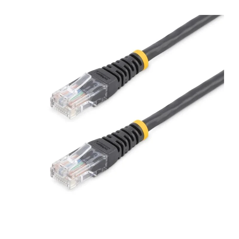 StarTech.com Cat5e Terminated Unscreened Ethernet Cable, 15 m, Black PVC Jacket, 24AWG Stranded Copper 