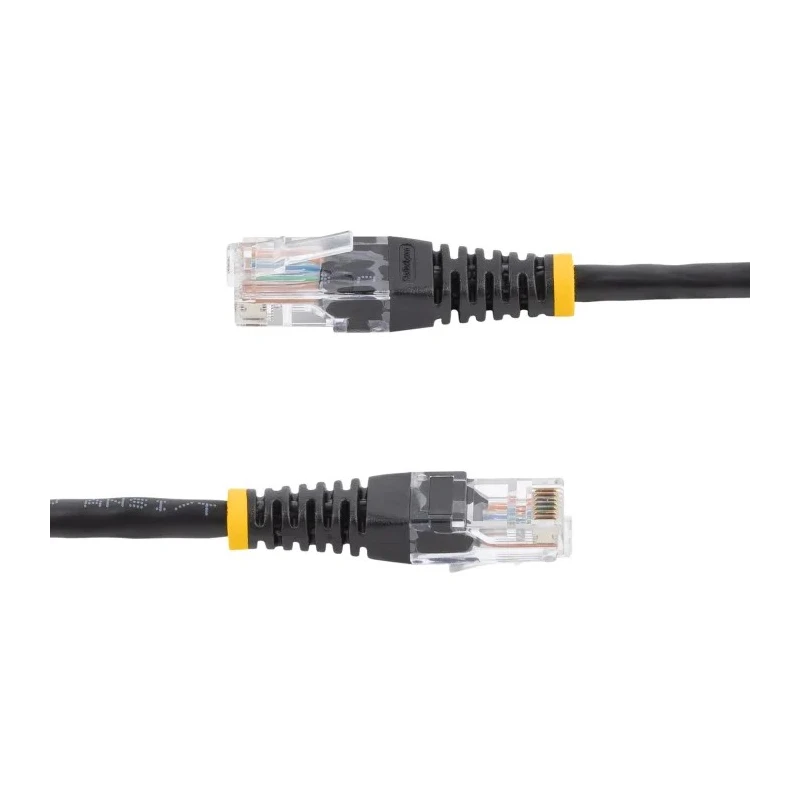 StarTech.com Cat5e Terminated Unscreened Ethernet Cable, 15 m, Black PVC Jacket, 24AWG Stranded Copper 