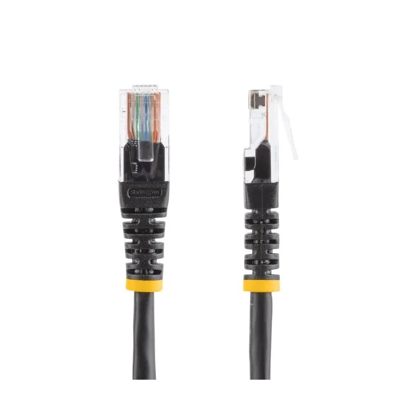 StarTech.com Cat5e Terminated Unscreened Ethernet Cable, 15 m, Black PVC Jacket, 24AWG Stranded Copper 