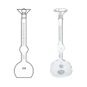 Class A Lechatelier Flask 250ml Sp. Gr. Test Neck Grad. Lab image-1